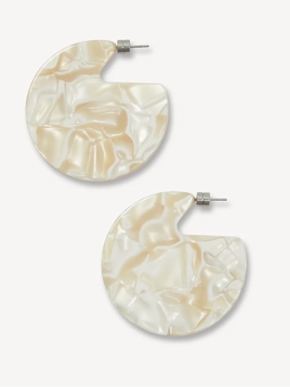 Machete Clare Italian Acetate earrings in Ivory